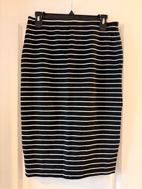 Black & White Striped Skirt